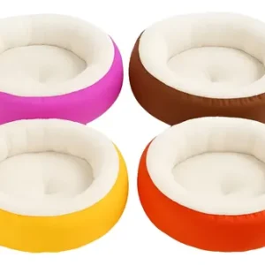 Caminha Redonda Pet Sherpa Cama Para Cães Gatos Macia Quente