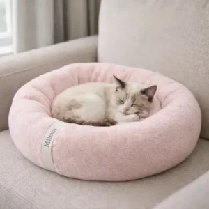 Cama De Gato Caminha Nuvem Ninho Pet Soft Redonda 50x50cm Cor Rosê
