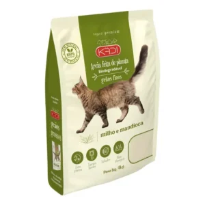 Areia Sanitária Kadi 4kg Grãos Finos Biodegradável Gatos