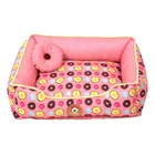 Cama Caminha Para Pet Cães E Gatos Estampa Donuts Gg 85x73cm
