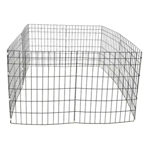 Cercadinho Móvel Pet Cachorro Gato 8 Telas Área 100x100cm Preto