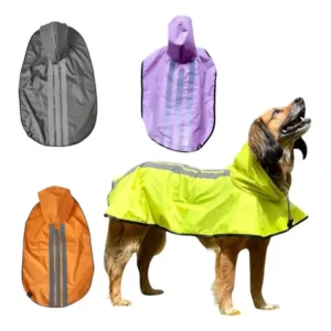 Capa De Chuva Pet Cão Emborrachada Golden Porte Grande XXG